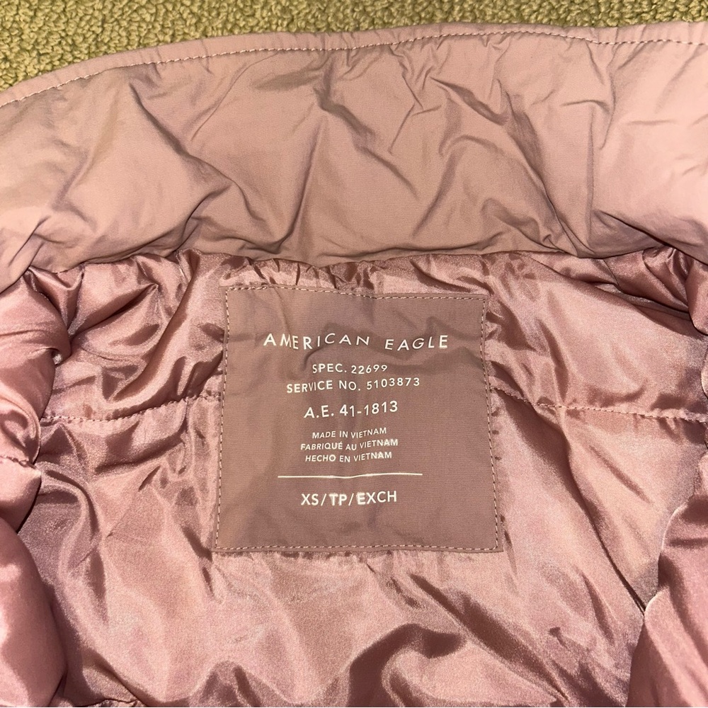 AE | Retro Puffer Jacket Pink Color Block - Picture 3 of 3